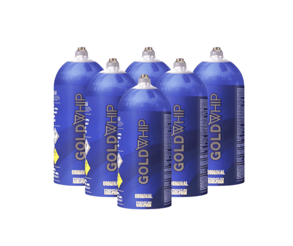 x6 GoldWhip Mini 200g N2O Canister - Image 2